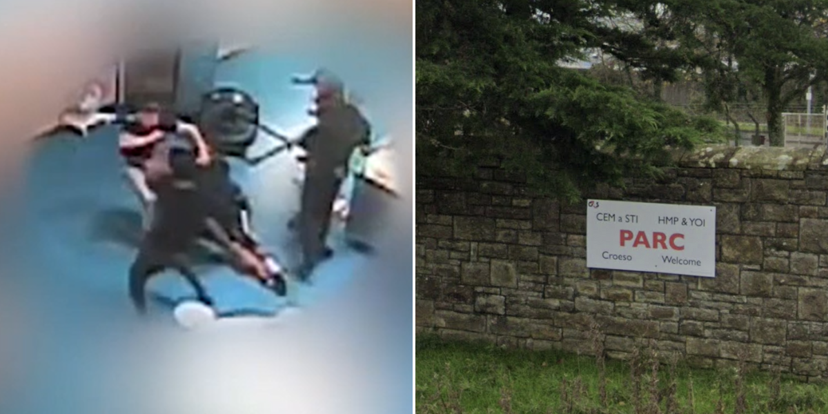 NextImg:Horrifying moment prison guard left 'motionless' after being attacked by inmates in 'harrowing' footage