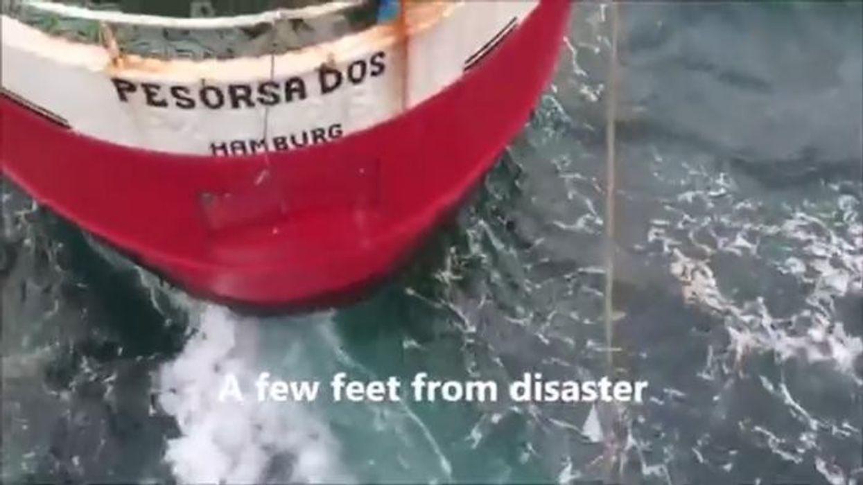 WATCH: The shocking moment EU boat attacks British fishermen in horrific ordeal - 'They could have sunk us!'