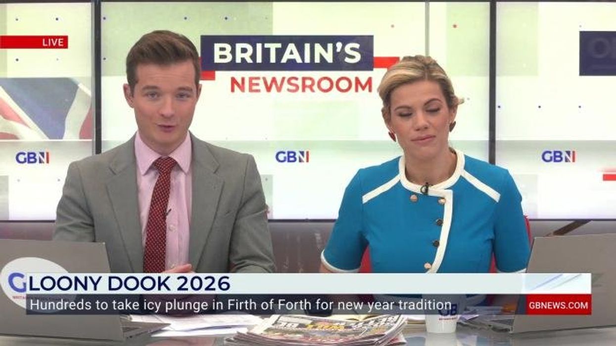 WATCH: Tony McGuire takes a New Year's plunge in the freezing Firth of Forth waters