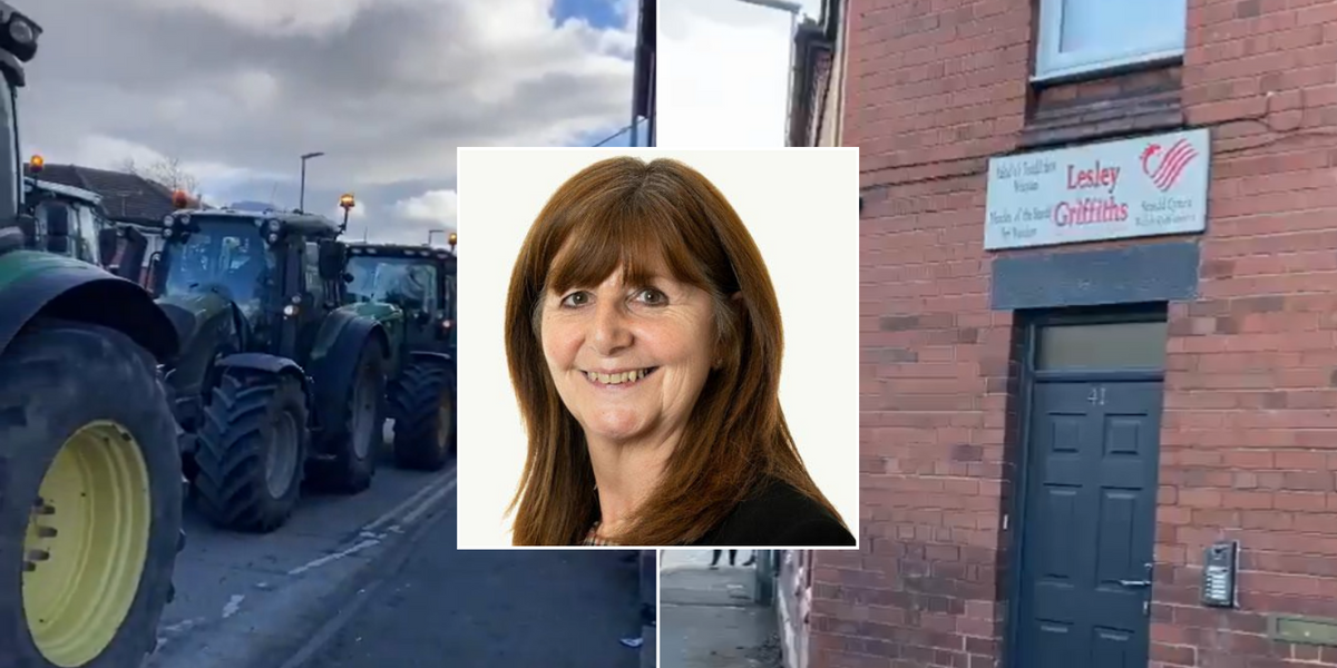 NextImg:Welsh farmers stage tractor protest by minister's office in latest eco rules row