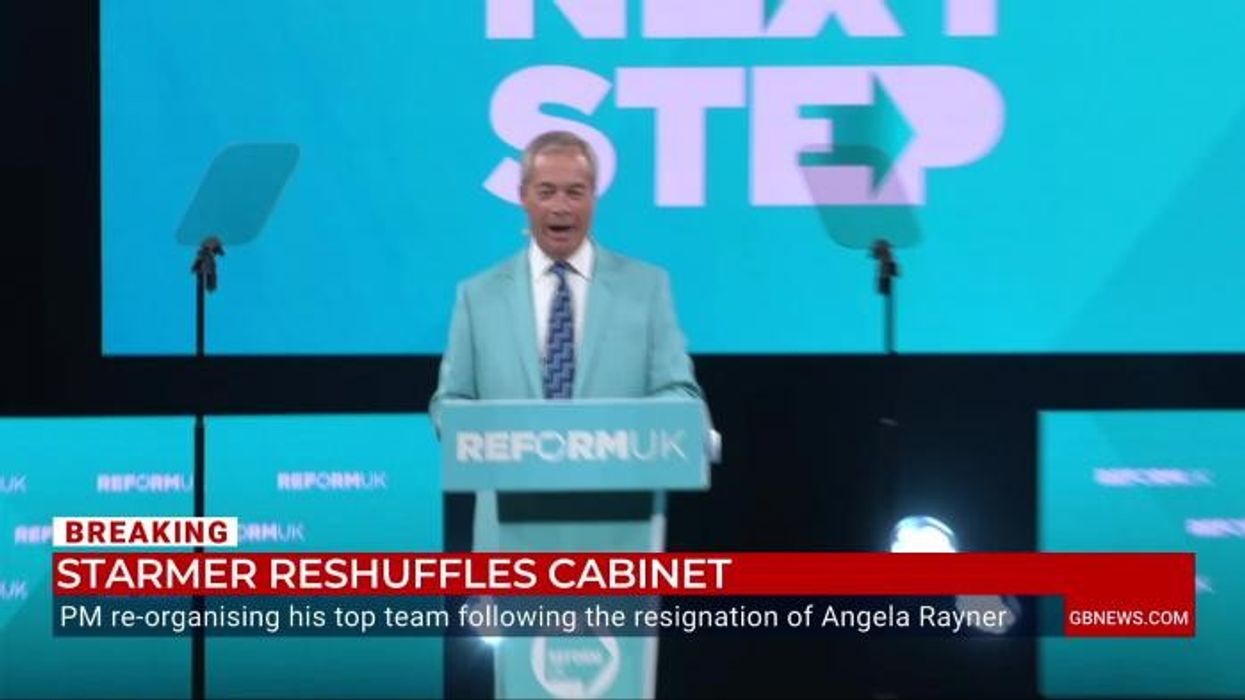 WATCH: Furious protesters dragged out of Reform UK conference as Nigel Farage delivers speech