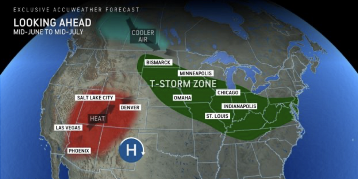 US weather: America to get ‘no rest’ as thunderstorms to last until mid-July