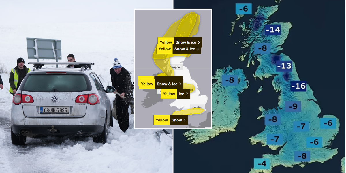 NextImg:UK weather: Temperatures across Britain plummet as 'severe frost' sets in bringing -16C freeze