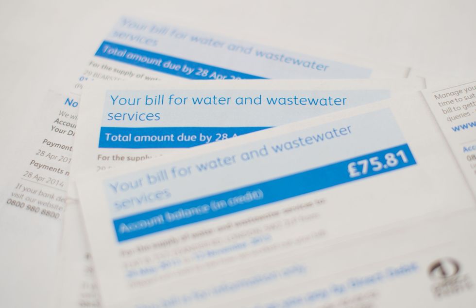 Water bills letter