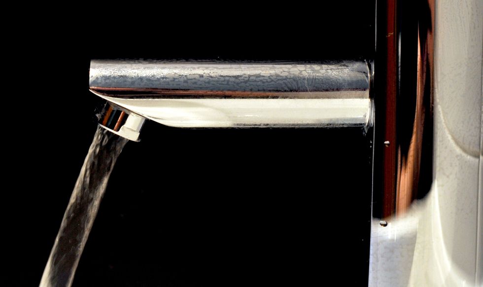 Water coming out of tap