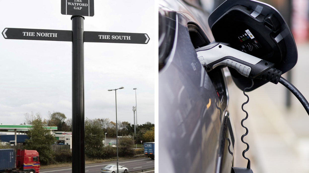 Watford Gap and an EV charger