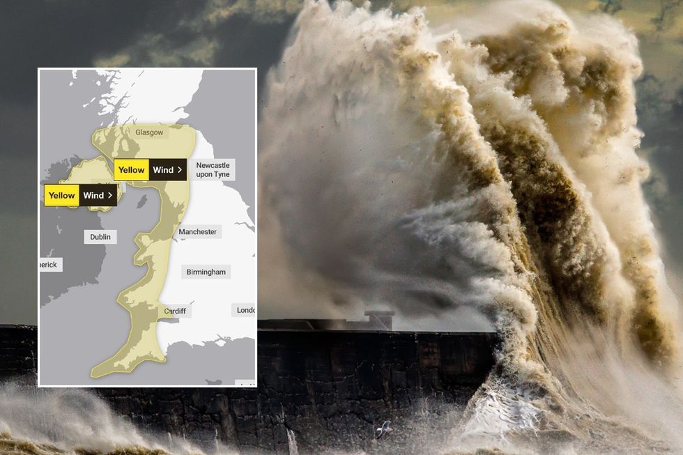 Wave smashes UK and Met Office weather map