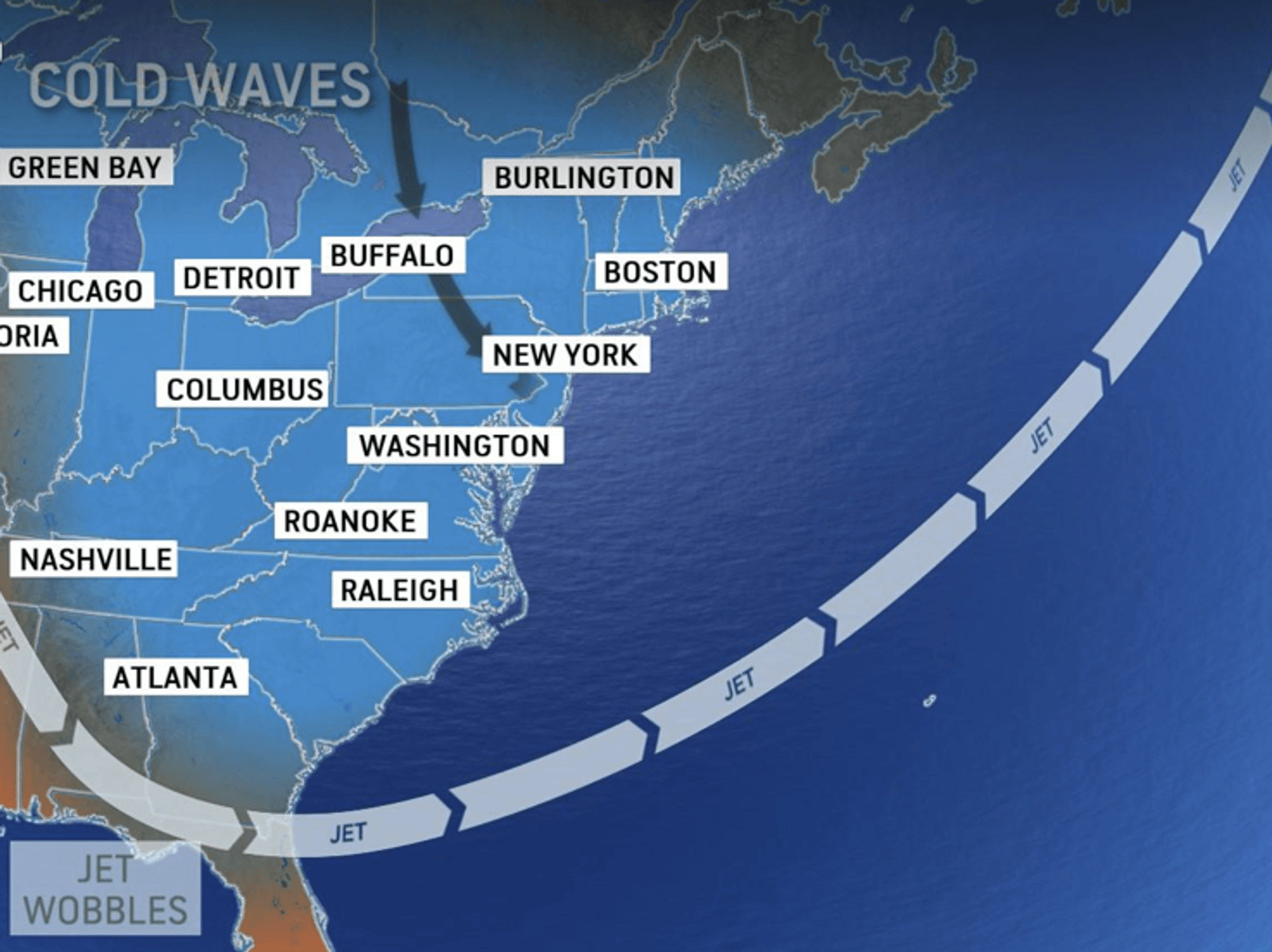 Waves of cold to strike US