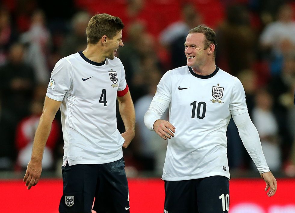 Wayne Rooney Steven Gerrard England