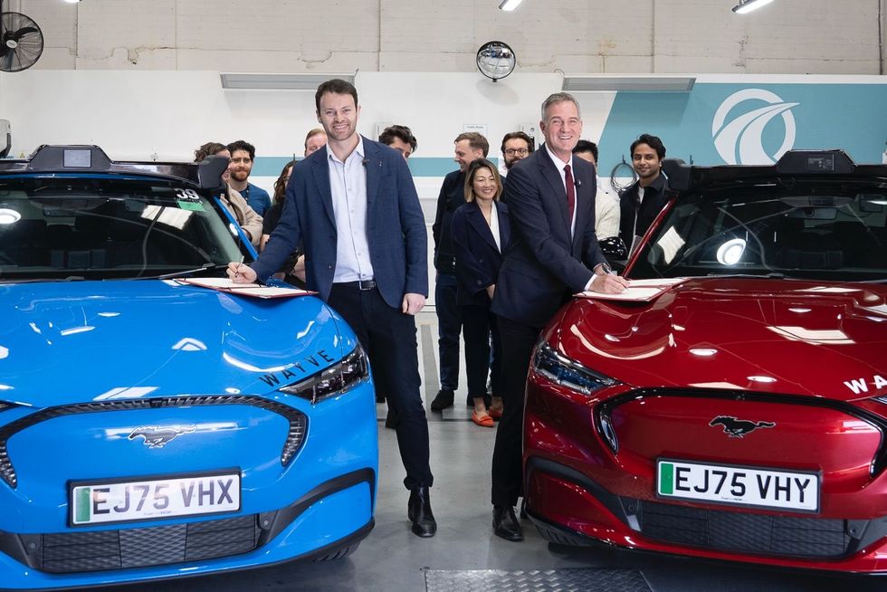 Wayve CEO Alex Kendall and Business Secretary Peter Kyle