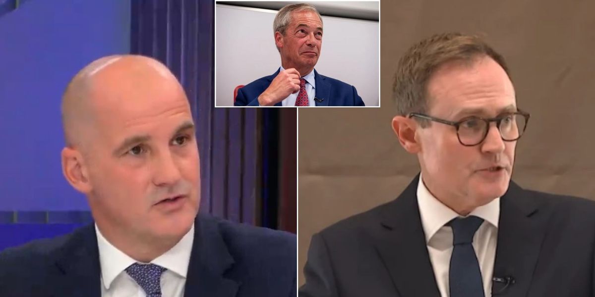 NextImg:'We have 20-tier policing!' Former Tory MP FURIOUS after Tom Tugendhat brands Nigel Farage's riot comments 'dangerous'