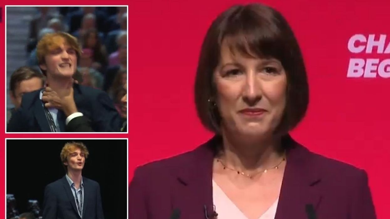 'We're still selling arms!' Pro-Palestine protester sparks chaos after disrupting Rachel Reeves' speech