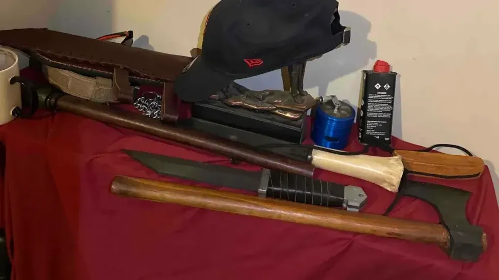 Weapons uncovered at the home of arrested Briton