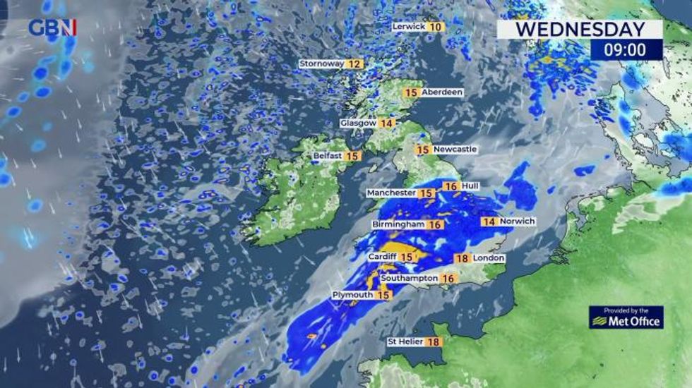 UK weather: Wet start for much of England and Wales today