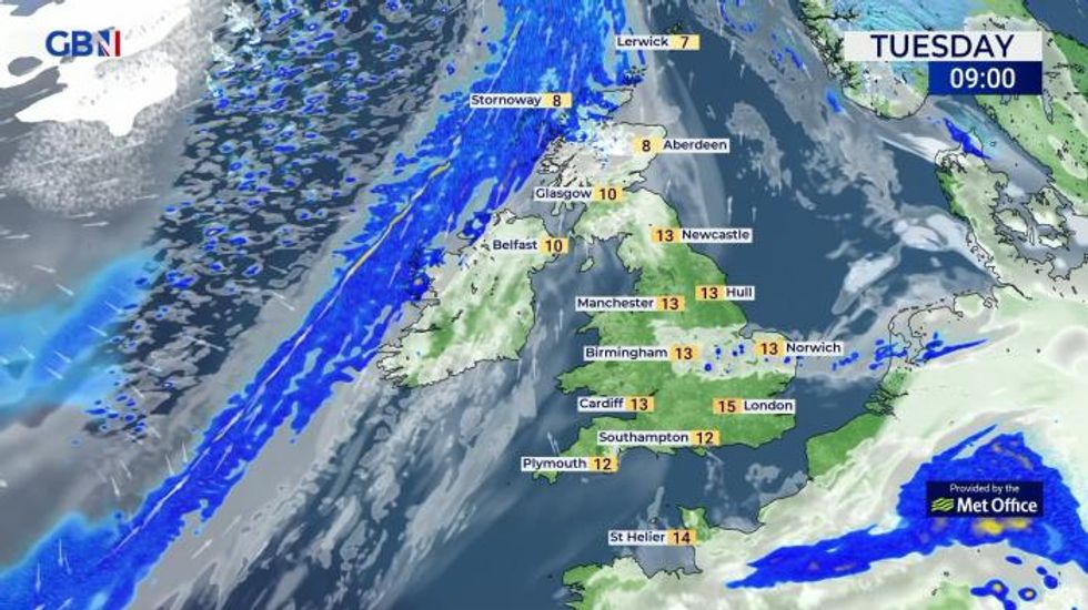 UK weather: Some pleasant sunshine for many today; northwest corner wet, windy