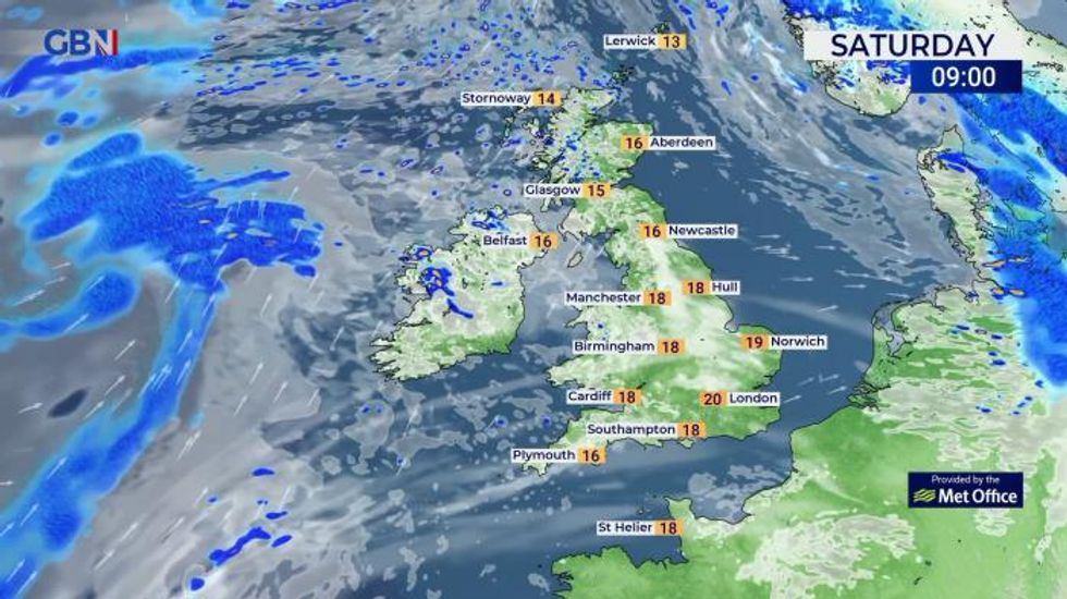 UK weather: Showery in the northwest, fine further south and east