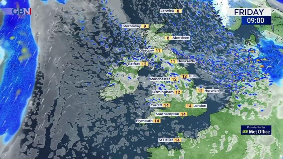 UK Weather: Breezy with sunny intervals and scattered showers