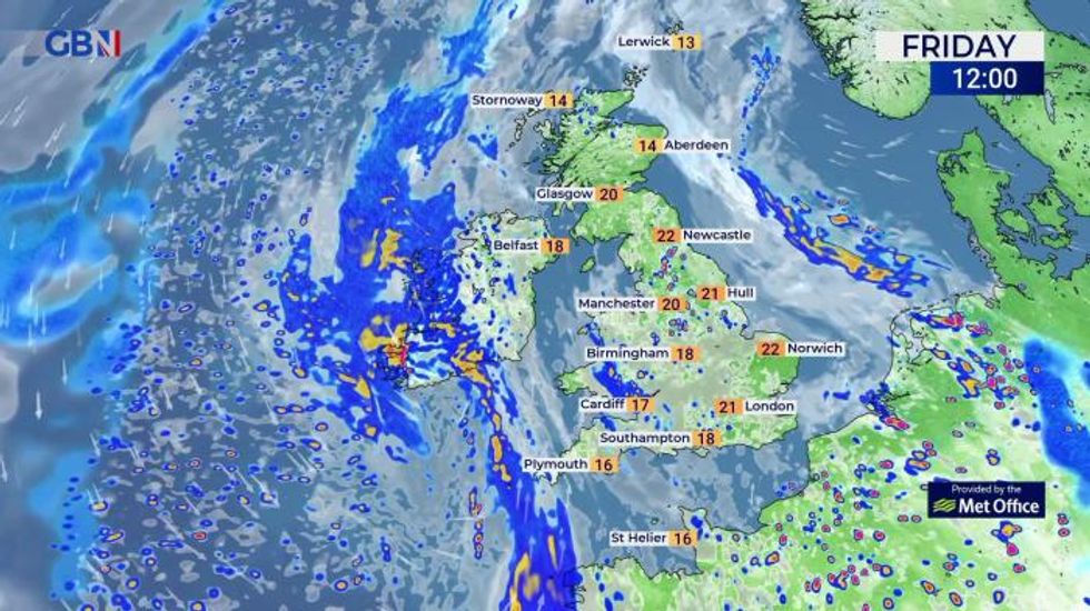 UK weather: Cooler today with thunderstorms in the east as Glastonbury attendees told to brace for showers