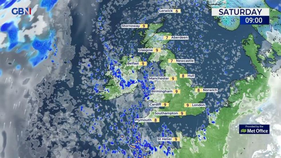 UK weather: Sunny intervals and showers