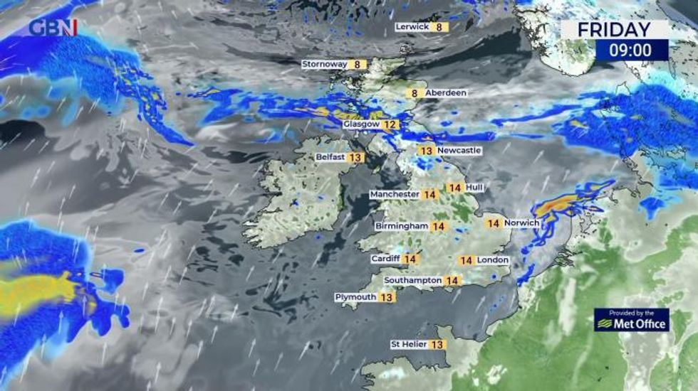 UK weather: Unsettled, very mild at first