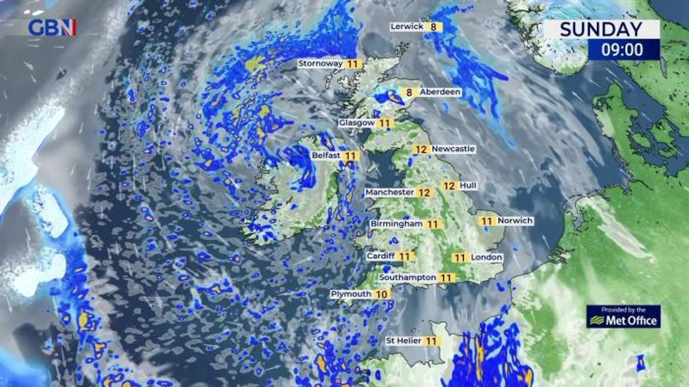 UK weather: Rain then sunshine and showers