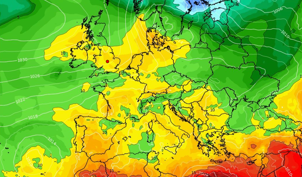 Weather chart of Europe