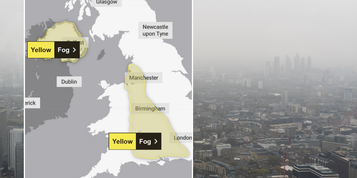 UK weather: Met Office issues double fog warning as Storm Conall chaos continues
