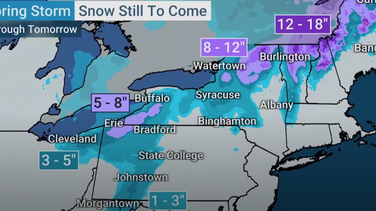 Weather forecast for the US northeast