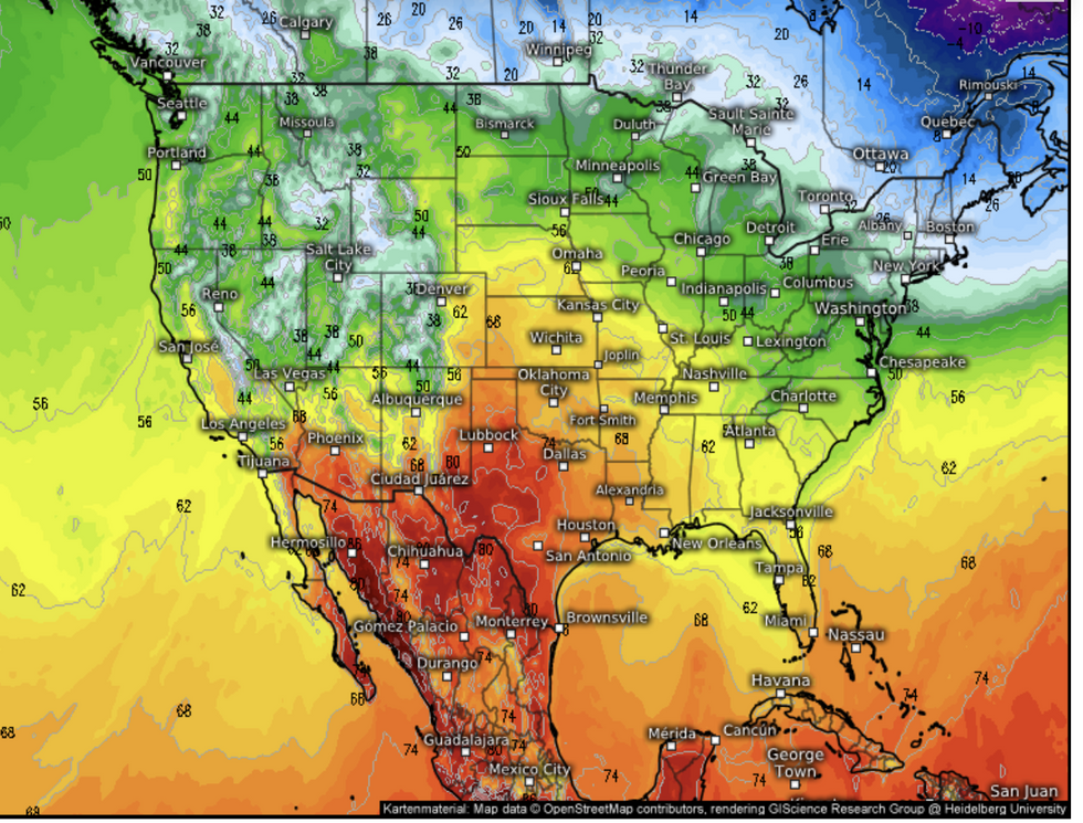 Weather forecast for the US