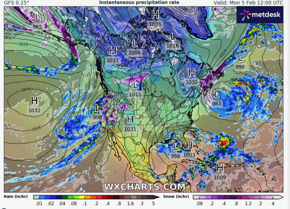 Weather forecast for US