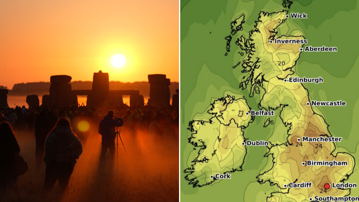 Weather forecast map/Stonehenge