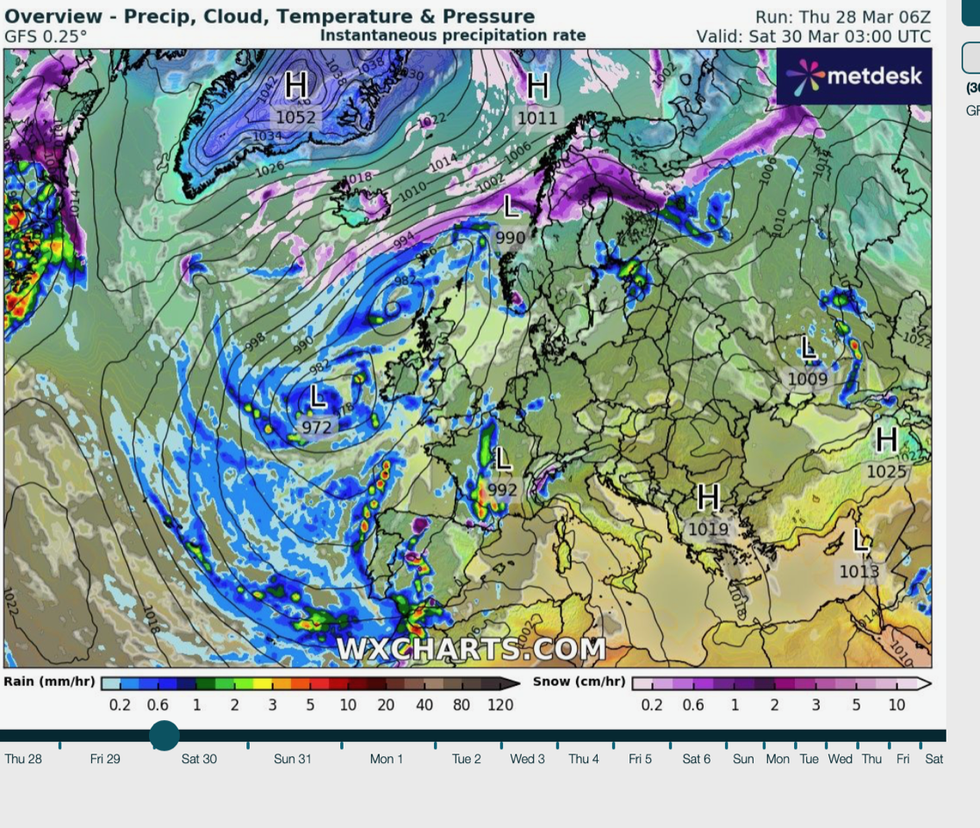 Weather forecast March 30