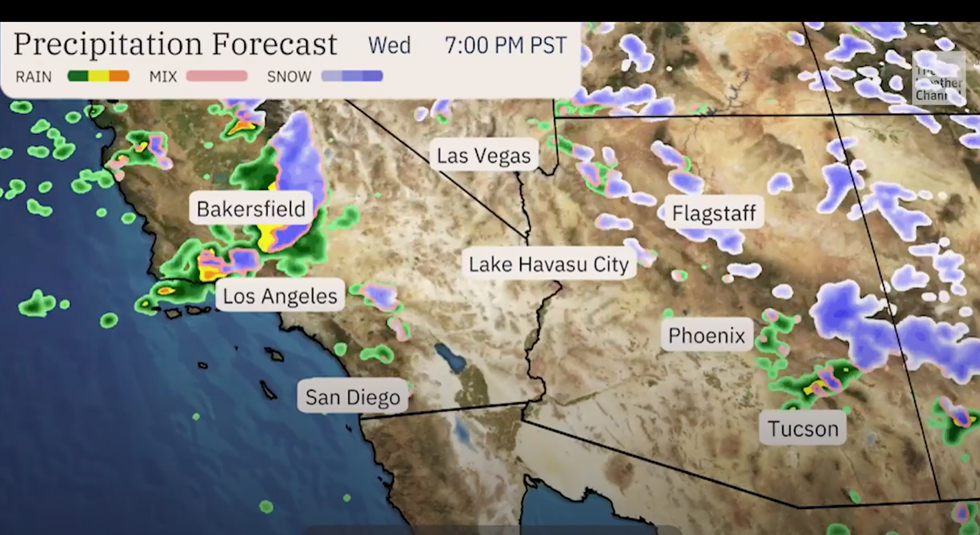 Weather forecast on the US West Coast
