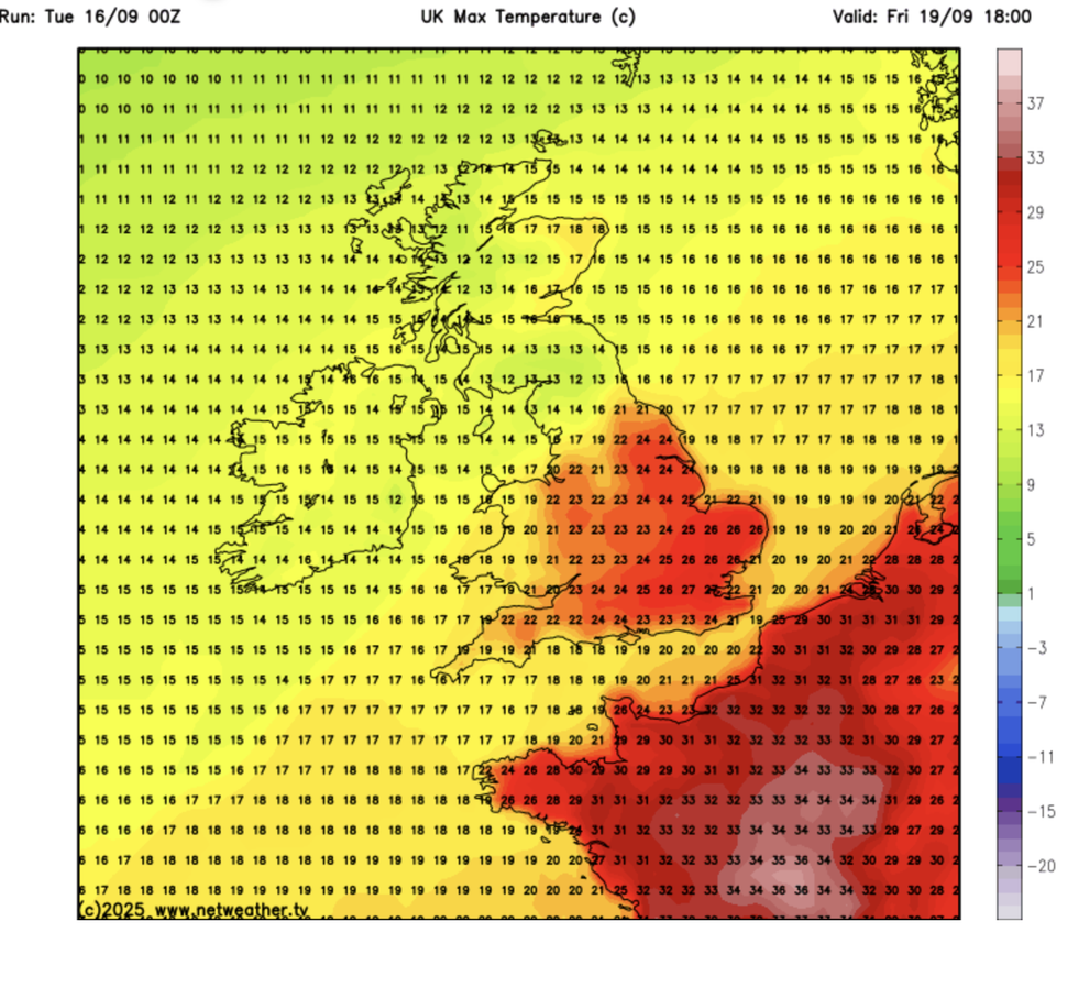 UK weather: Plume of hot air to bring summer-like 27C to Britain as tropical air sweeps in from Europe