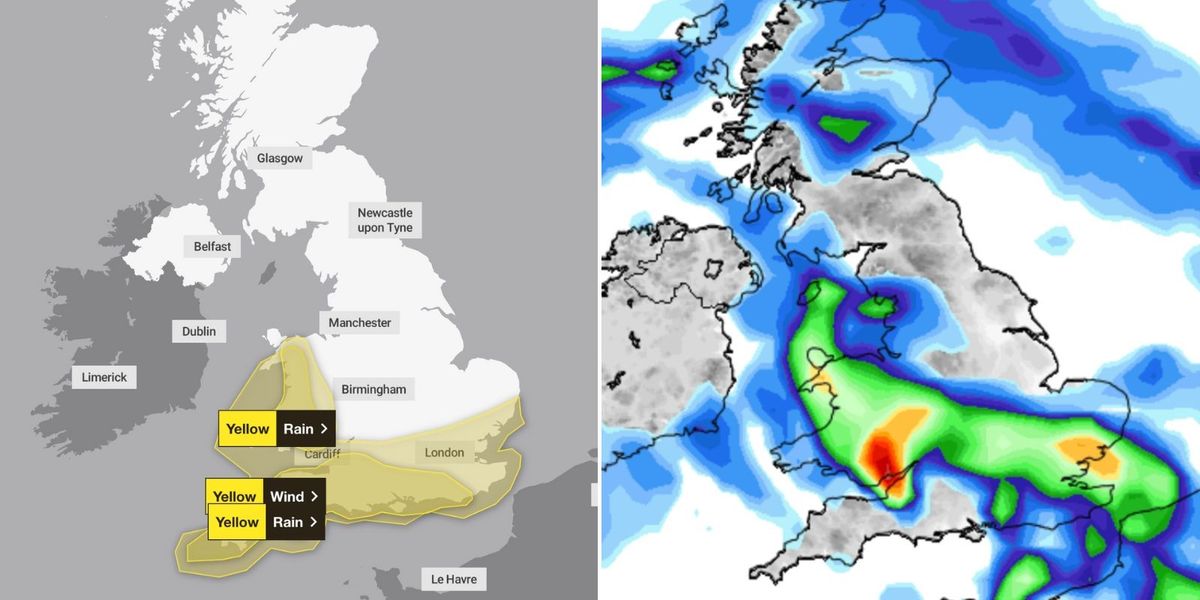 NextImg:UK weather: Met Office weather warnings issued for today as Storm Herminia triggers 'prolonged rainfall' and 83mph winds