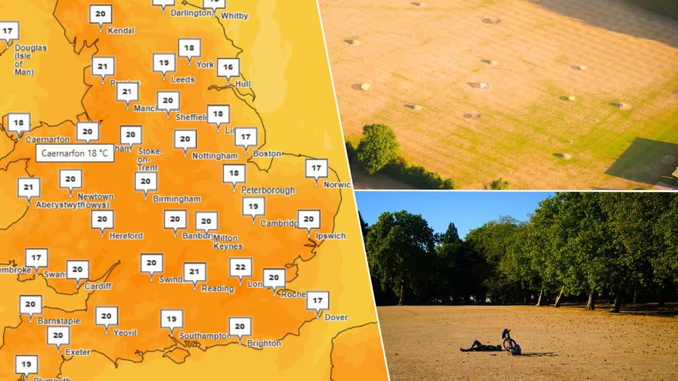 Weather map/dry hot fields