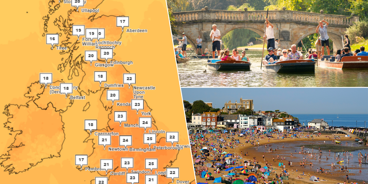 NextImg:UK weather: Britain to bask in sunshine and see return of hot weather next week as mercury will reach 27C