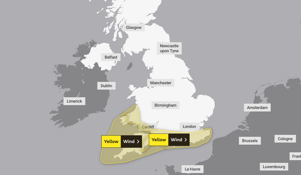 Weather map of Britain