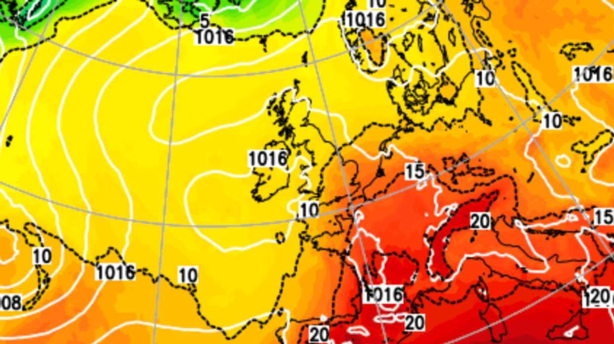 Weather map of Britain
