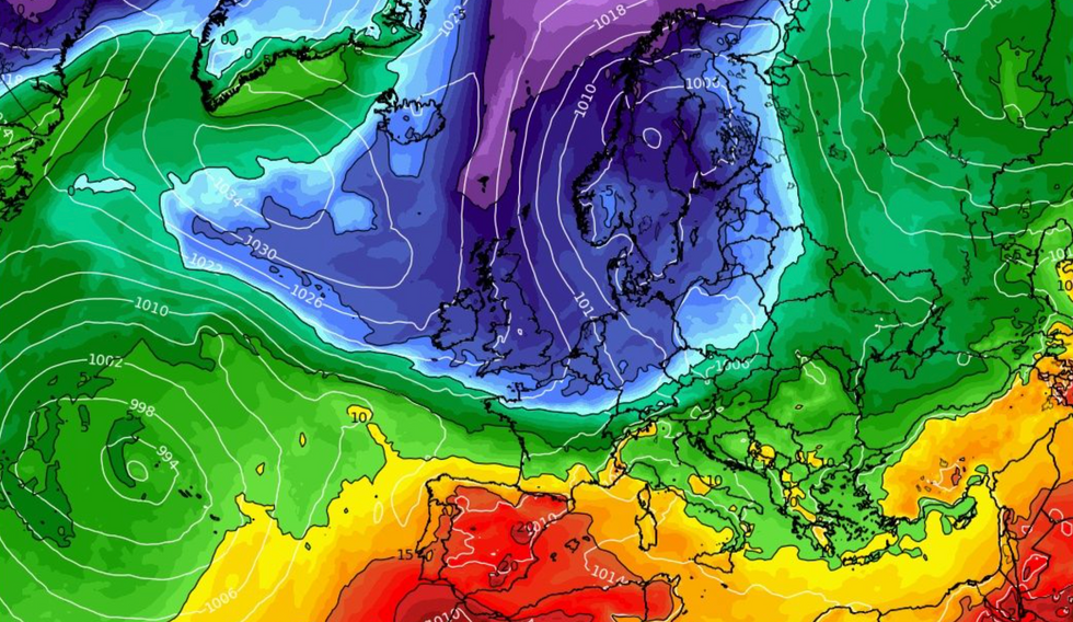 Weather map of Europe