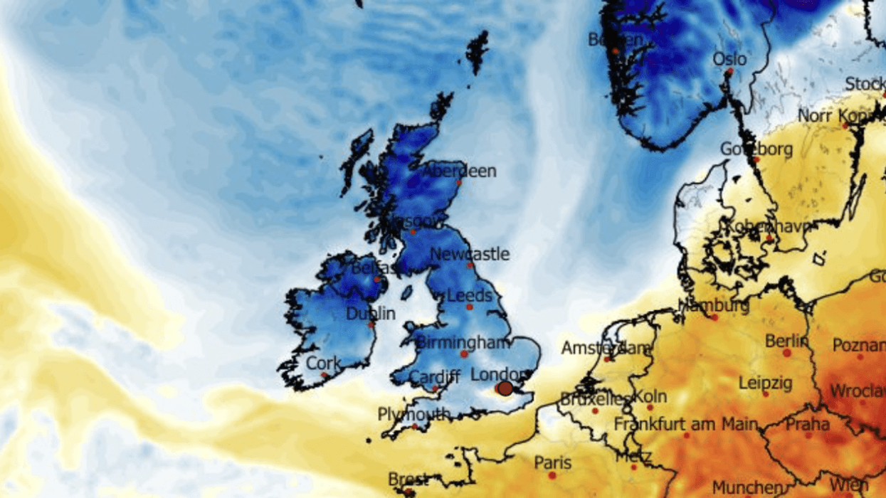 Weather maps show cold air descending from the north