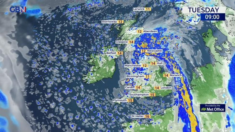 UK weather: Another wet and windy washout across large parts of Britain
