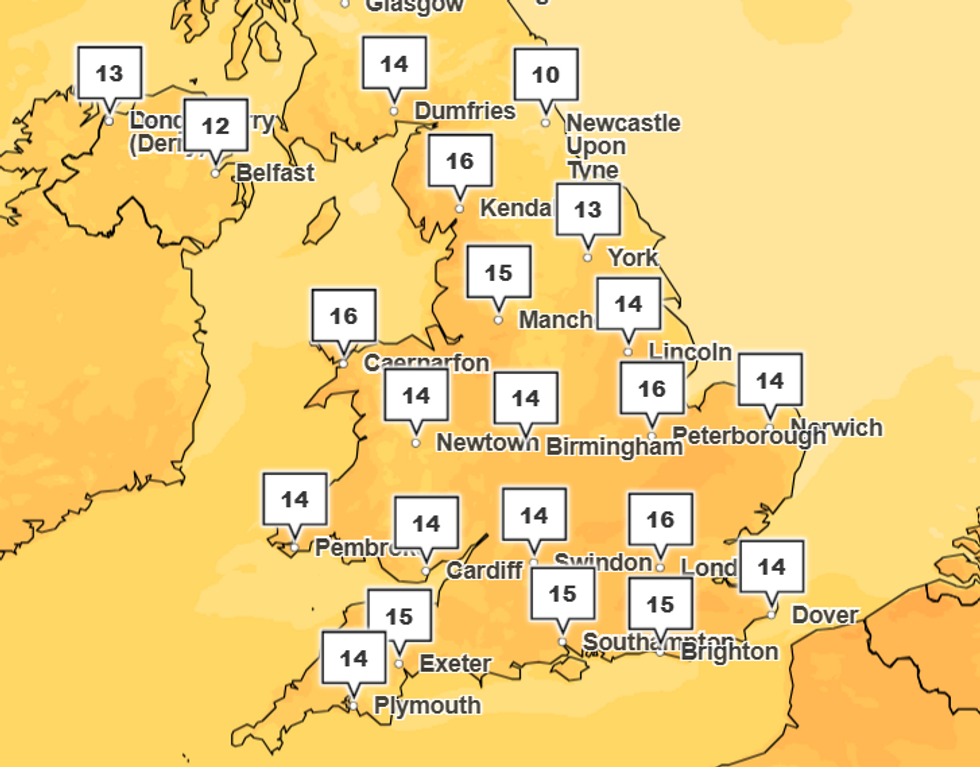 Weather on Sunday
