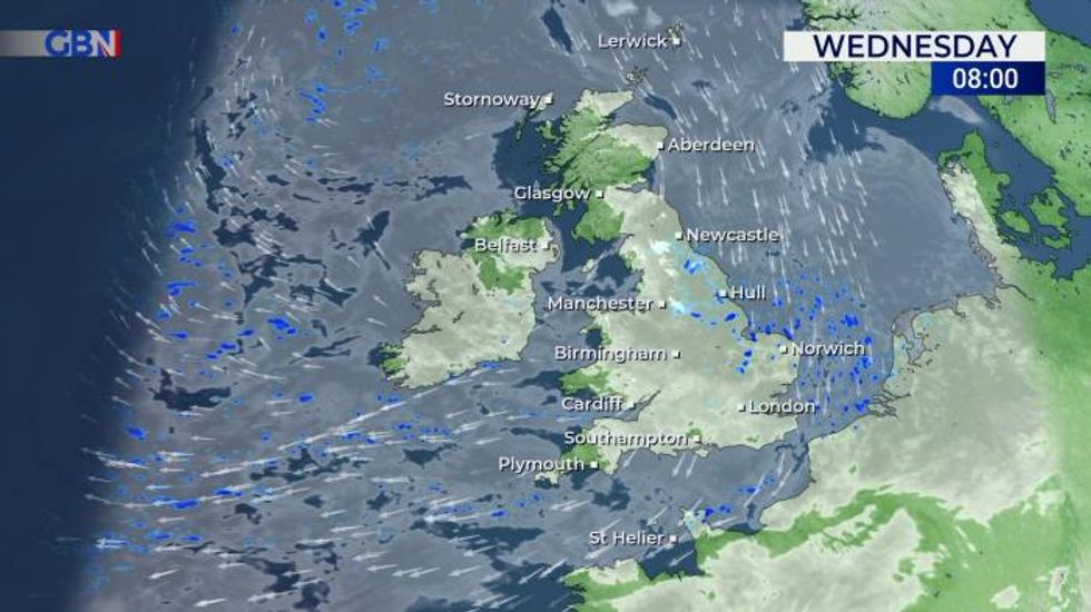 UK weather: Cloudy for most of Britain with sunny spells in south-east England