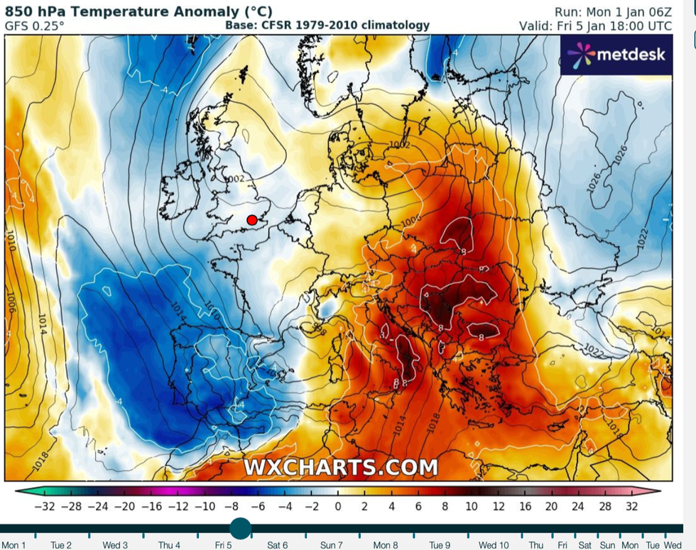weather UK cold front