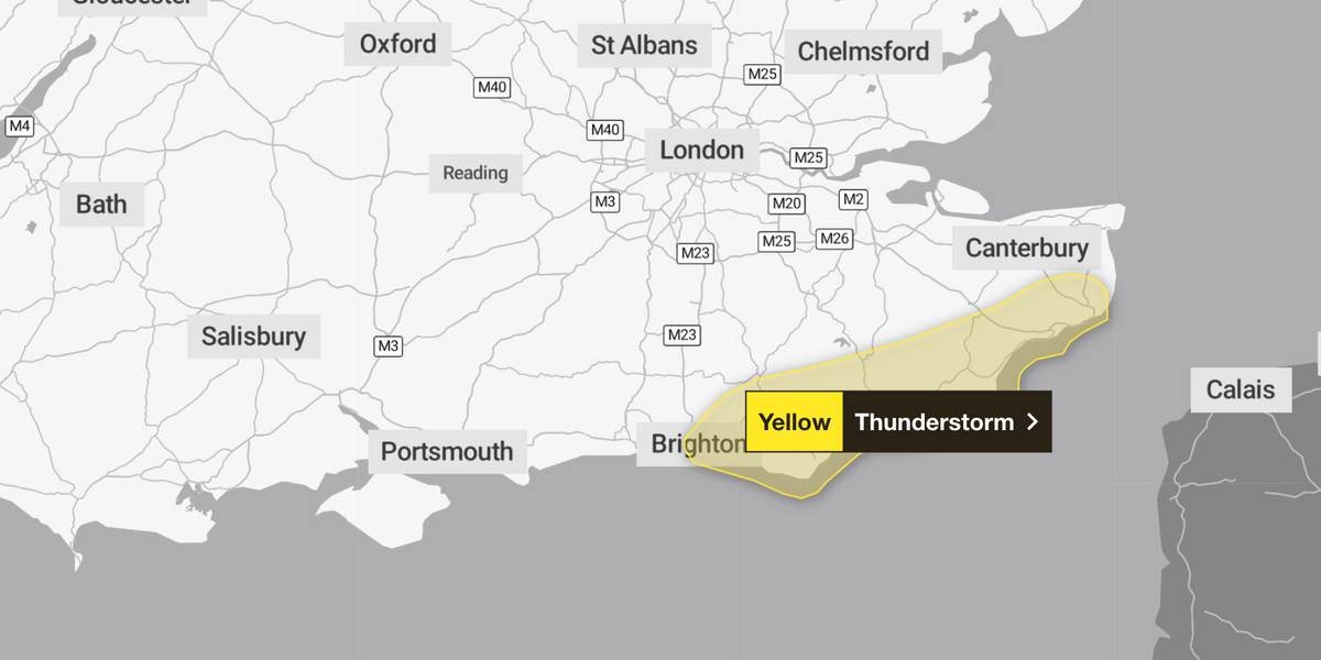 NextImg:Met Office issues urgent yellow thunderstorm warning as Britons told to brace for flash floods
