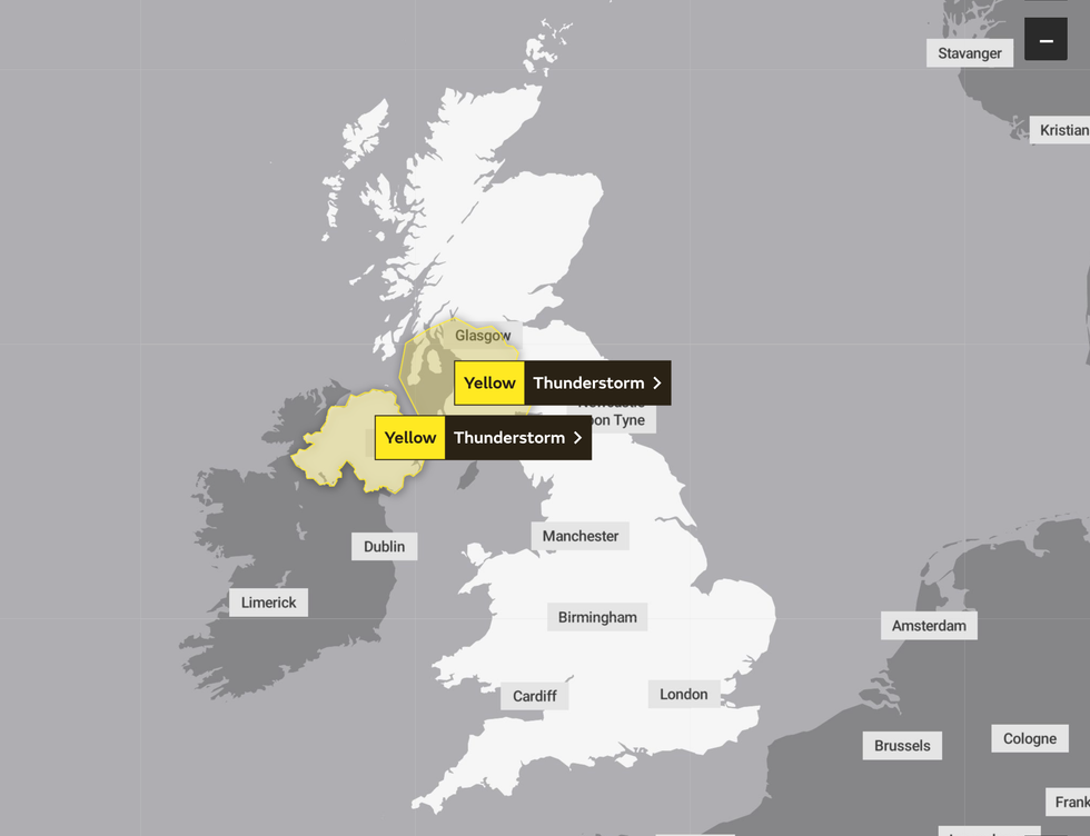 Weather warnings in place in northern Ireland and Scotland