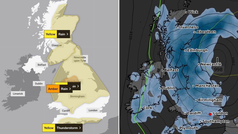 Weather warnings map
