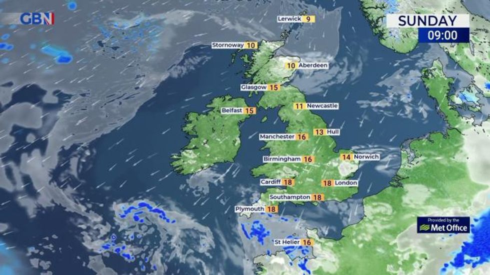 UK weather: Mostly fine and dry as patchy rain spells clear