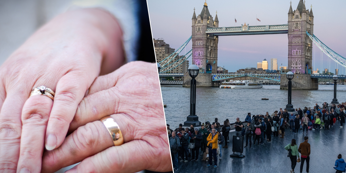 NextImg:Widow and widower who fell in love queuing to pay respect to late Queen tie knot
